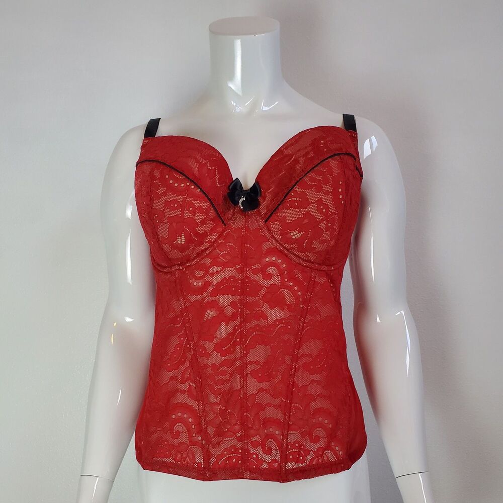 Adore Me Red Corset Bra
